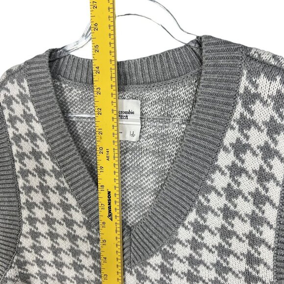 Abercrombie & Fitch Womens S Houndstooth Soft Knit Sweater Vest Cottagecore - Picture 9 of 13